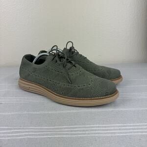 Cole Haan OG Remastered Stitchlite Longwing Oxford Knit Dress Shoe Green 11.5